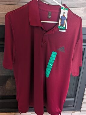 adidas Men's Burgundy Polo Shirt New Size XL